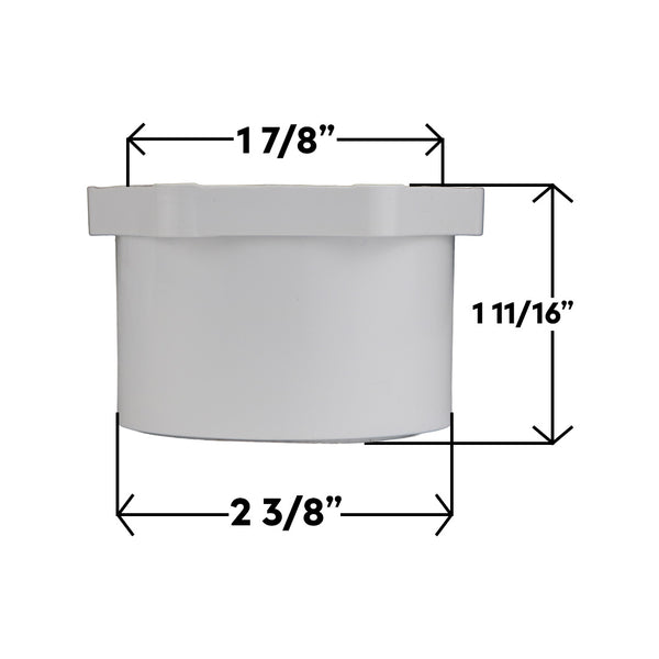 2" Spigot x 1-1/2" Slip PVC Bushing, 20-Pack